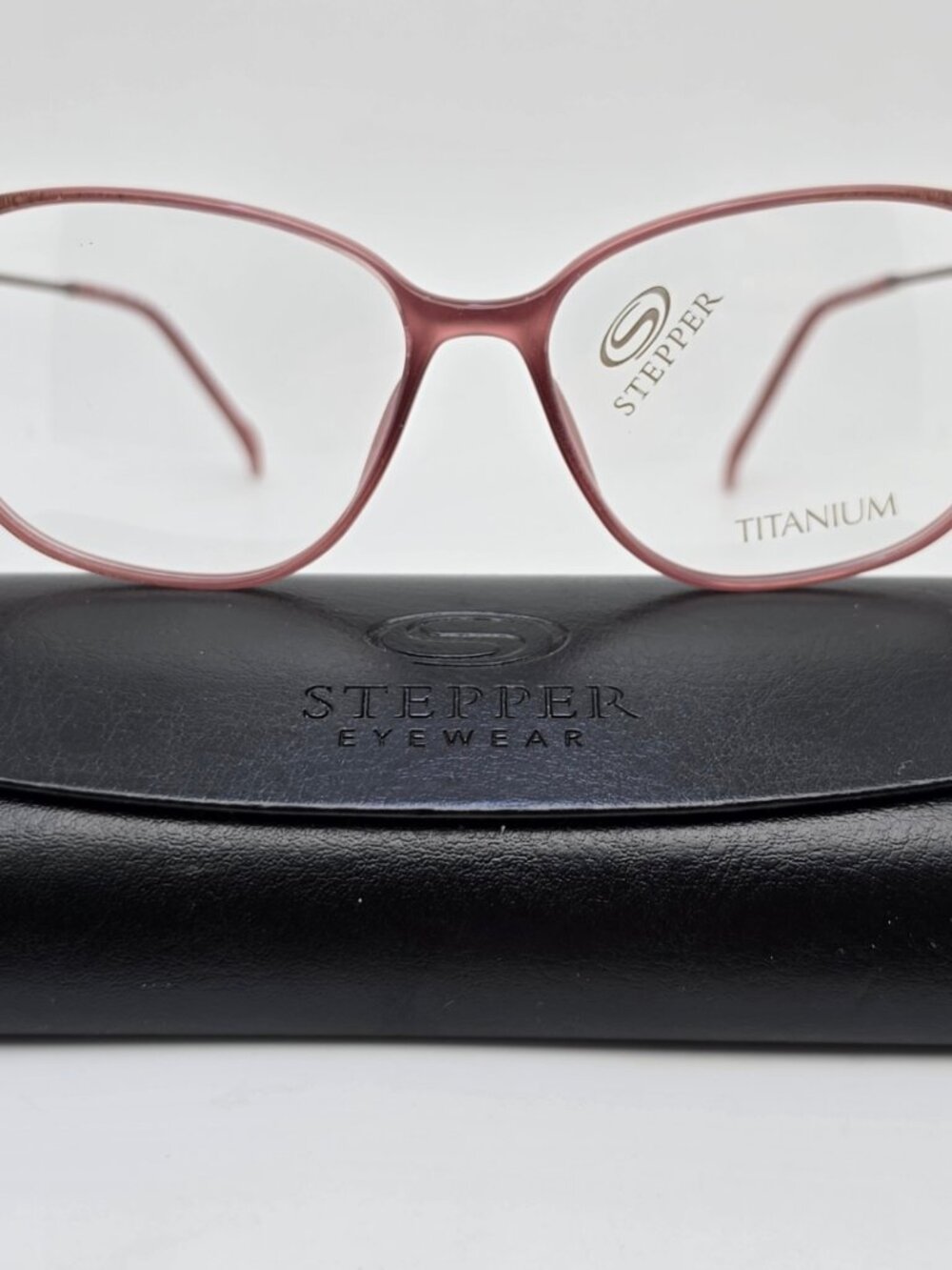 Stepper SI-30171 F310 Pink Rhinestone Titanium Petite Cat Eye Eyeglasses Frame